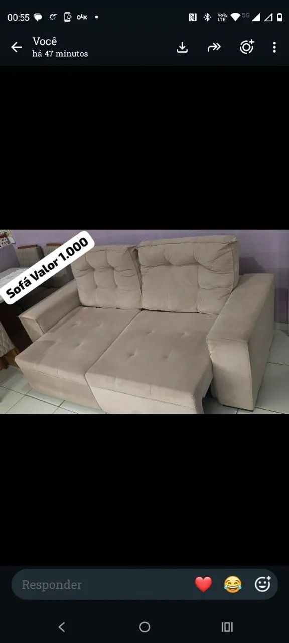 Sofá  Valor 1.000 