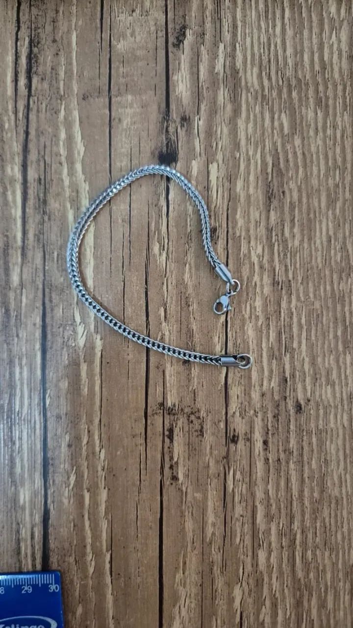 Pulseira em aço - elo trabalhado - Foto 3