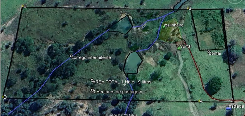 Chacara 1 alqueire e 19 litros a 4 km da cidade de slmb