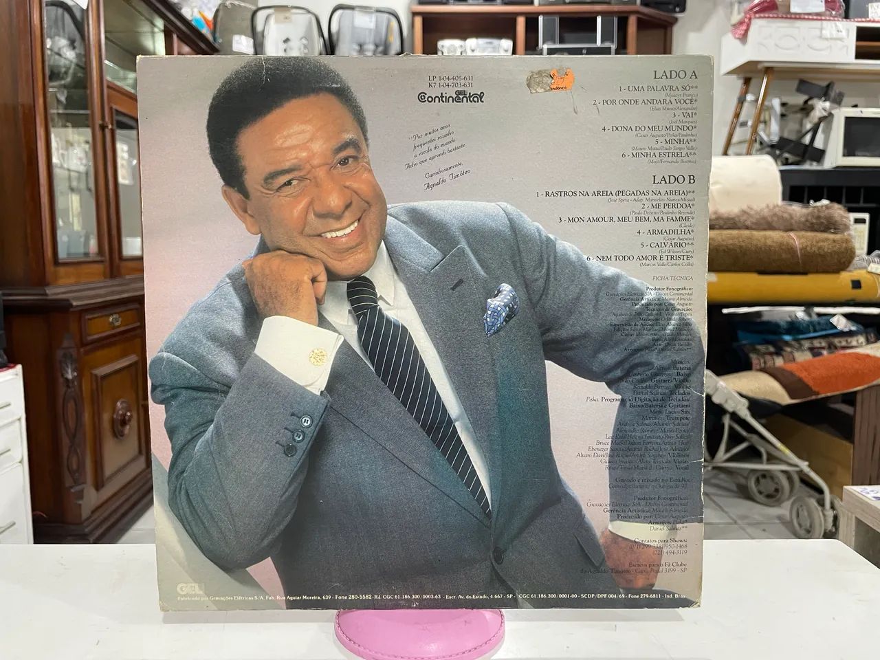 Disco de Vinil Agnaldo Timóteo Uma Palavra Só?Perdão  - Foto 2