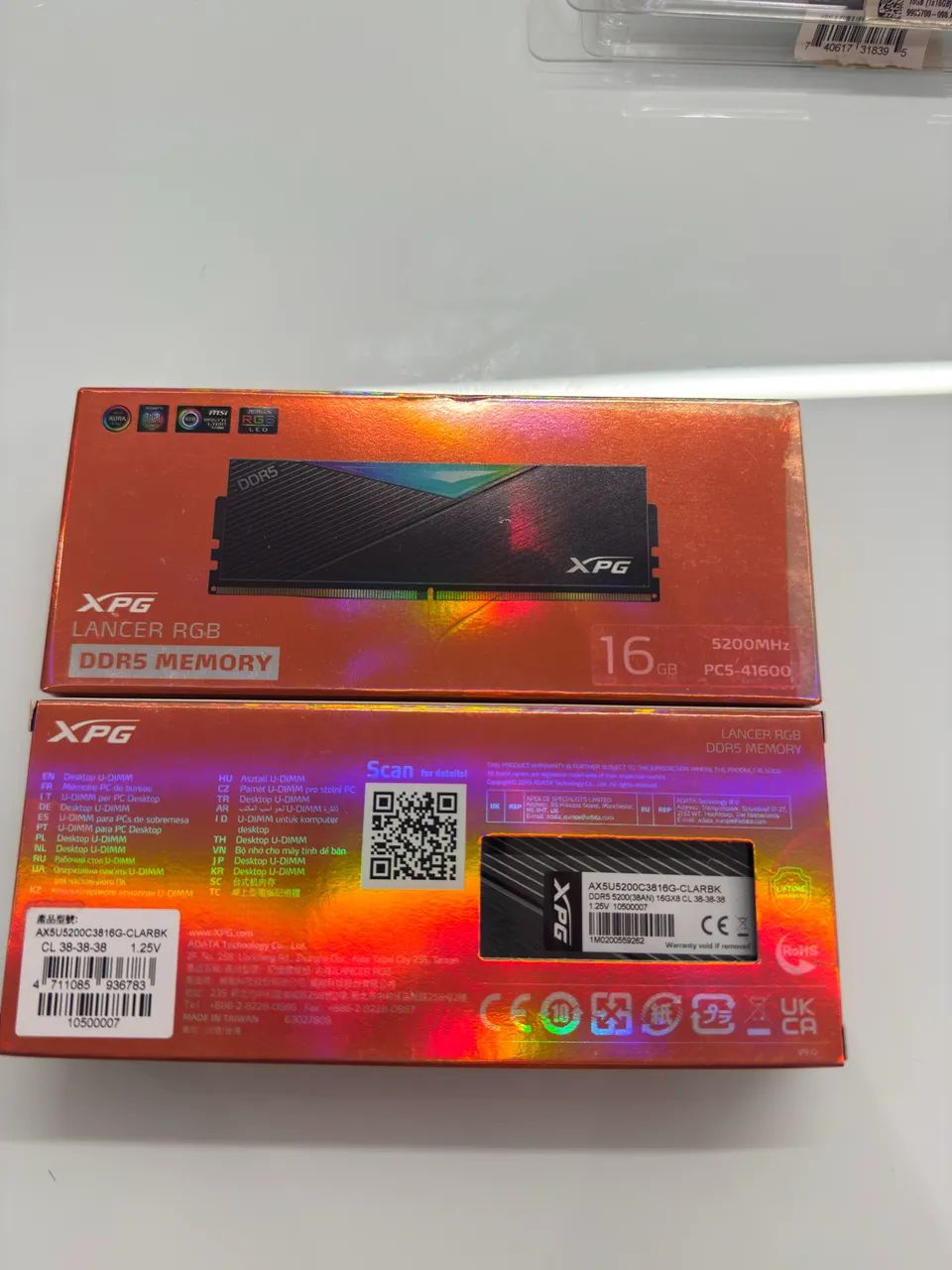 Kit 2x16GB (32GB) DDR5 5200mhz XPG Lancer RGB Box lacrada - Foto 3