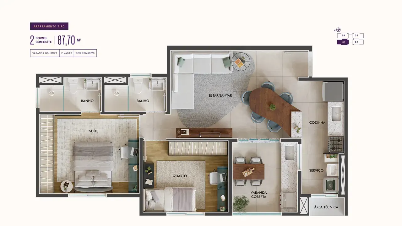 PLANTA 66m²