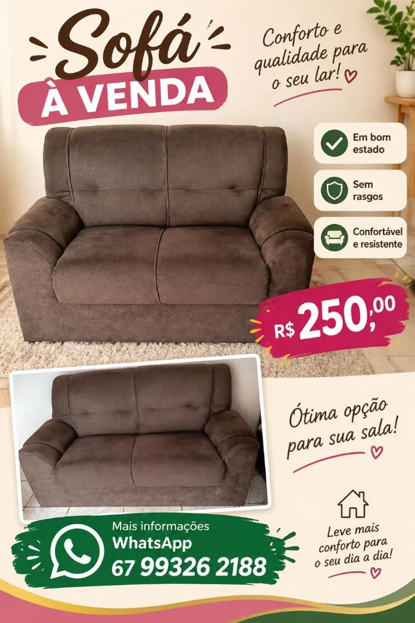 Sofá 2 lugares