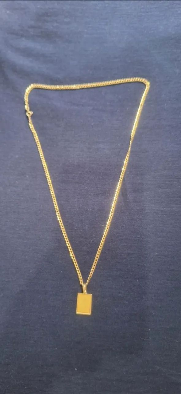 Ouro 18k cordão e pingente  - Foto 4