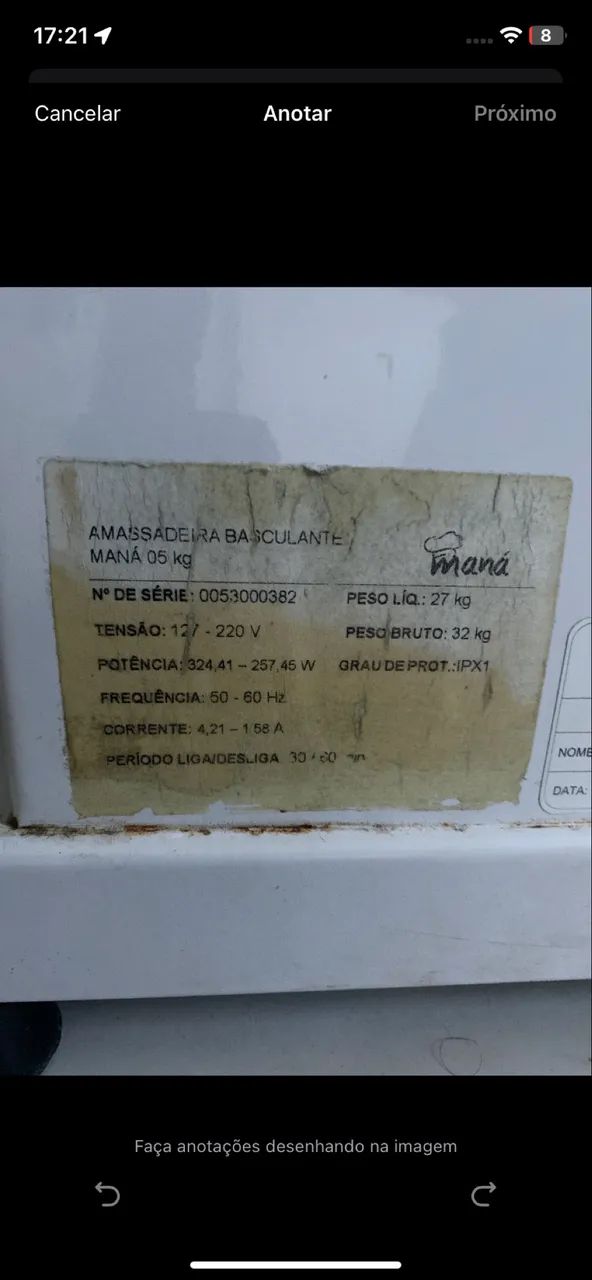 ela é uma Amassadeira Basculante Maná 05 kg. - Foto 2