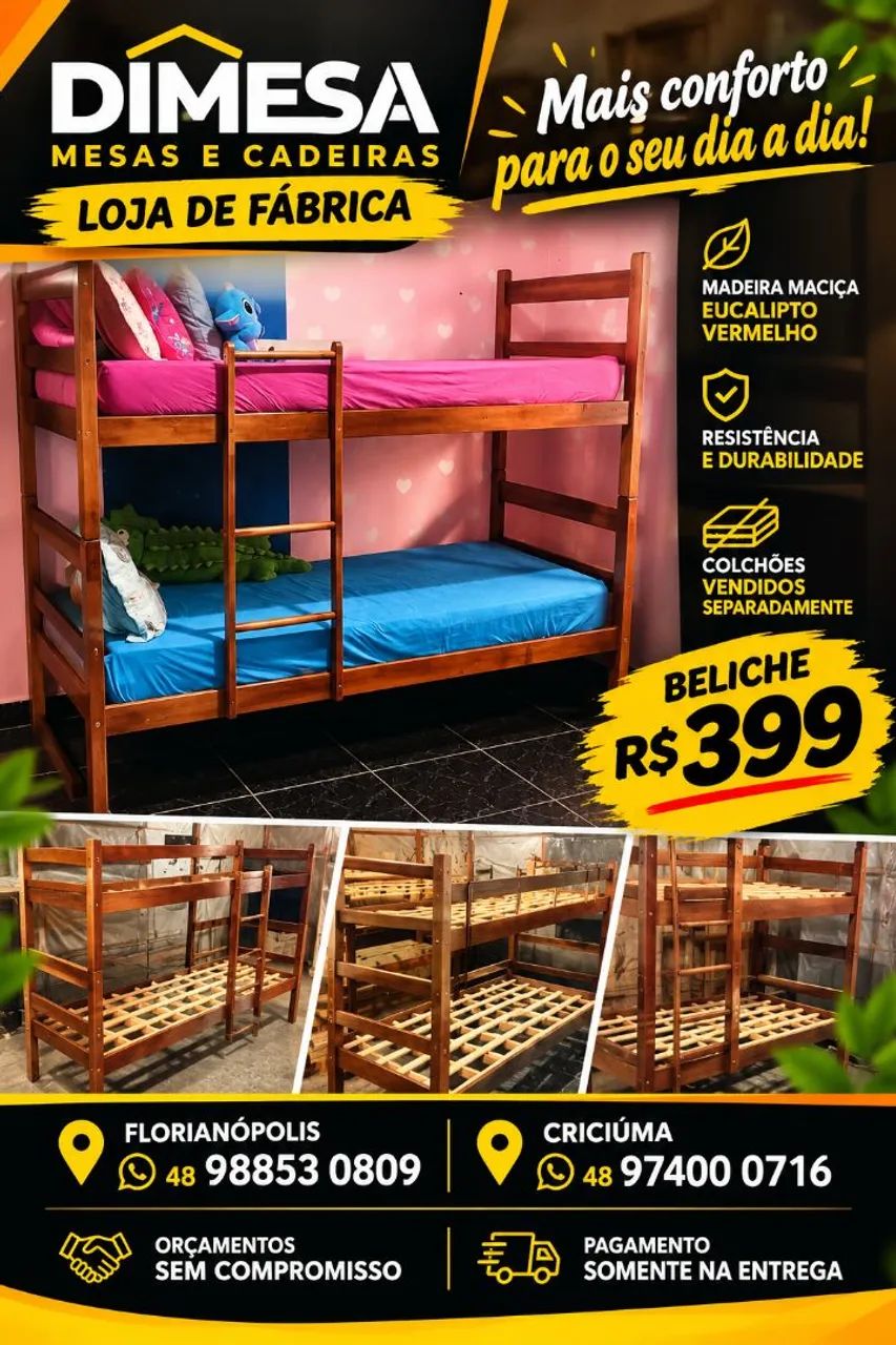 Beliches direto da fábrica 