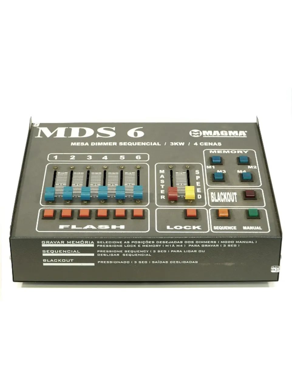 Mesa Dimmer Sequencial Magma Mds 6 3kw 4 Cenas - Foto 4