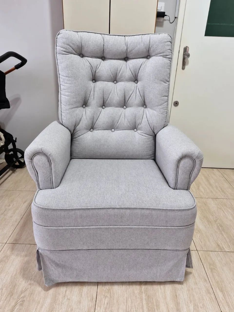 Poltrona de Balanço para Amamentação - Cinza-Claro<br>