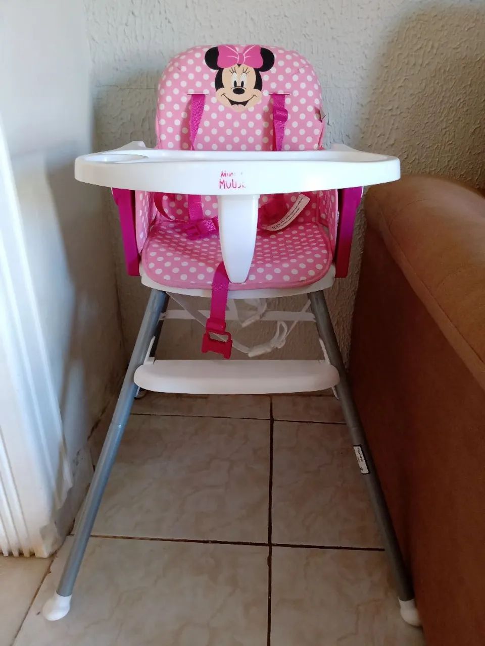 Cadeirinha de alimentação minnie rosa  - Foto 3