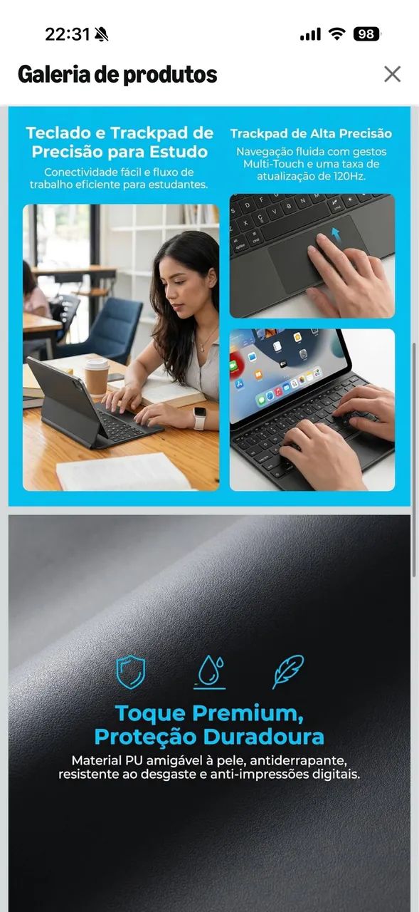 Capa teclado IPad 