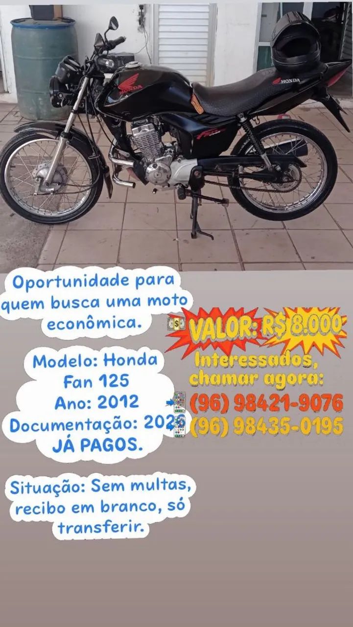 Vendo faz 125 , ano 2012