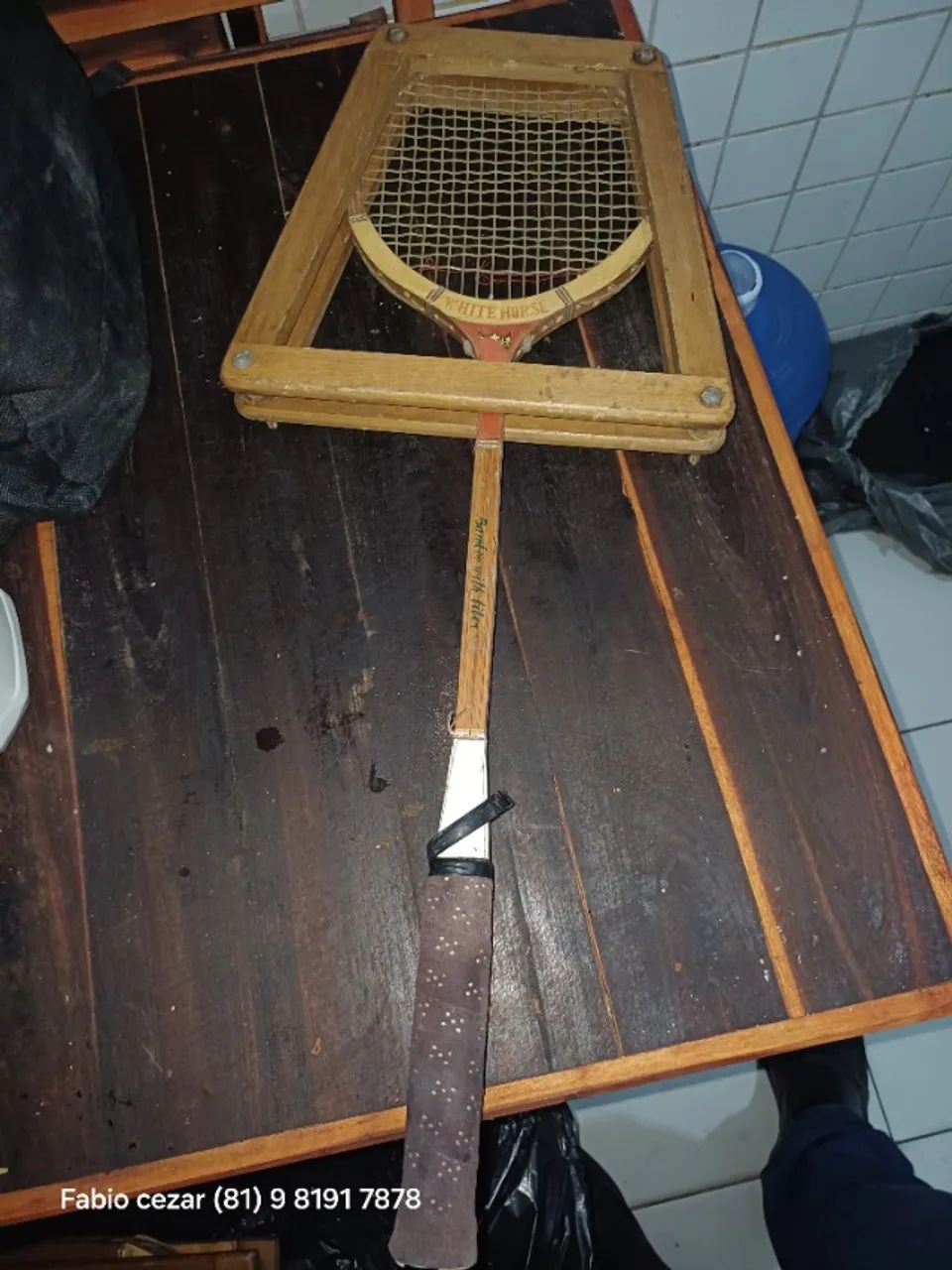 Raquete de tênis antiga p - Foto 2