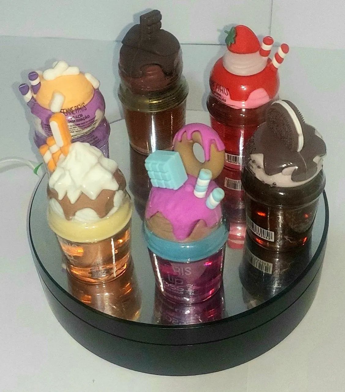 Kit 6 Lip Gloss Sobremesa Femme Paris, Docinhos Colecionáveis