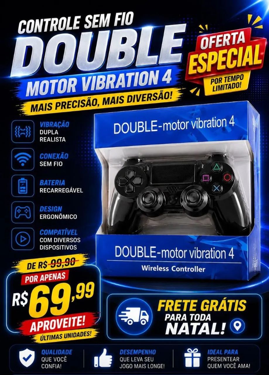 Controle de ps4 sem fio 