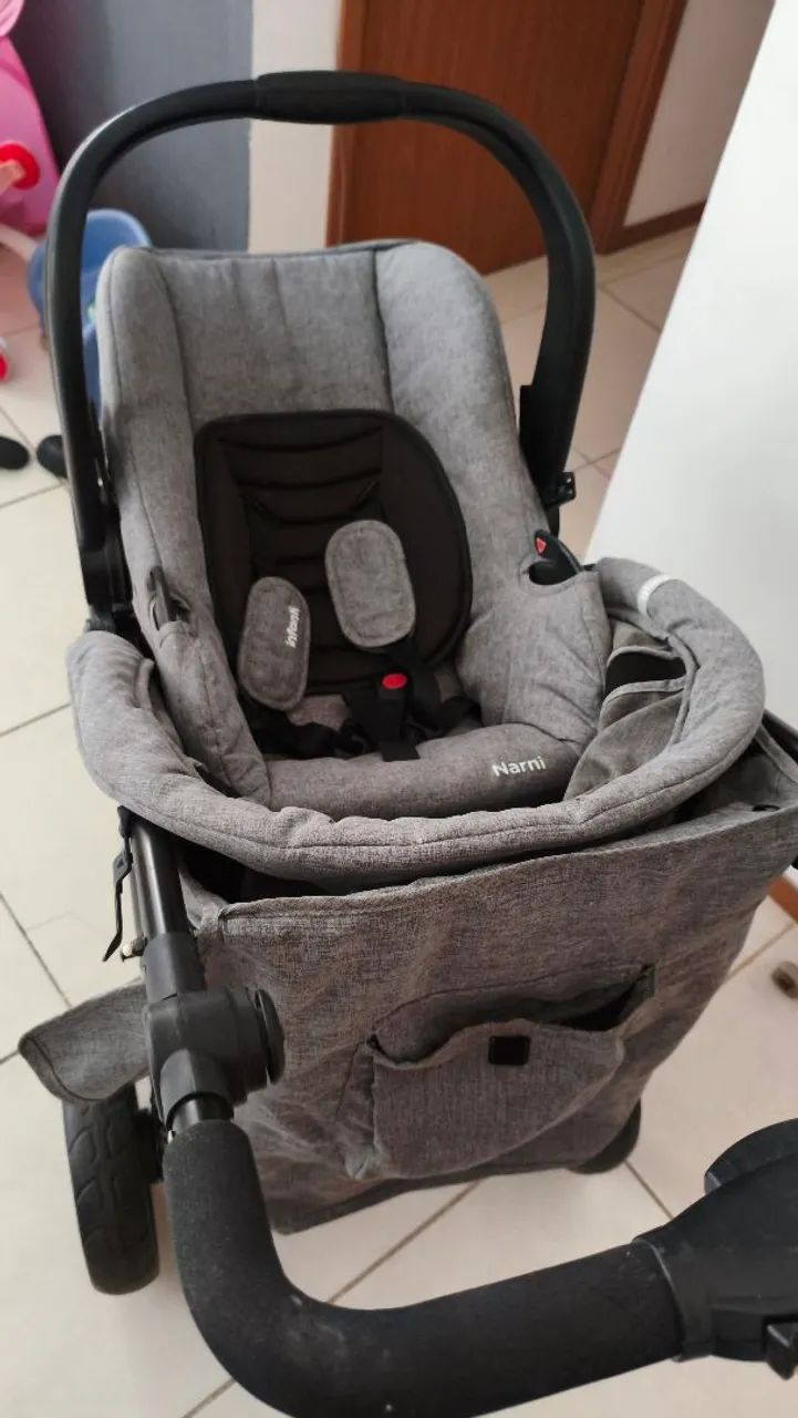 Carrinho de bebê com bebe conforto  - Foto 4