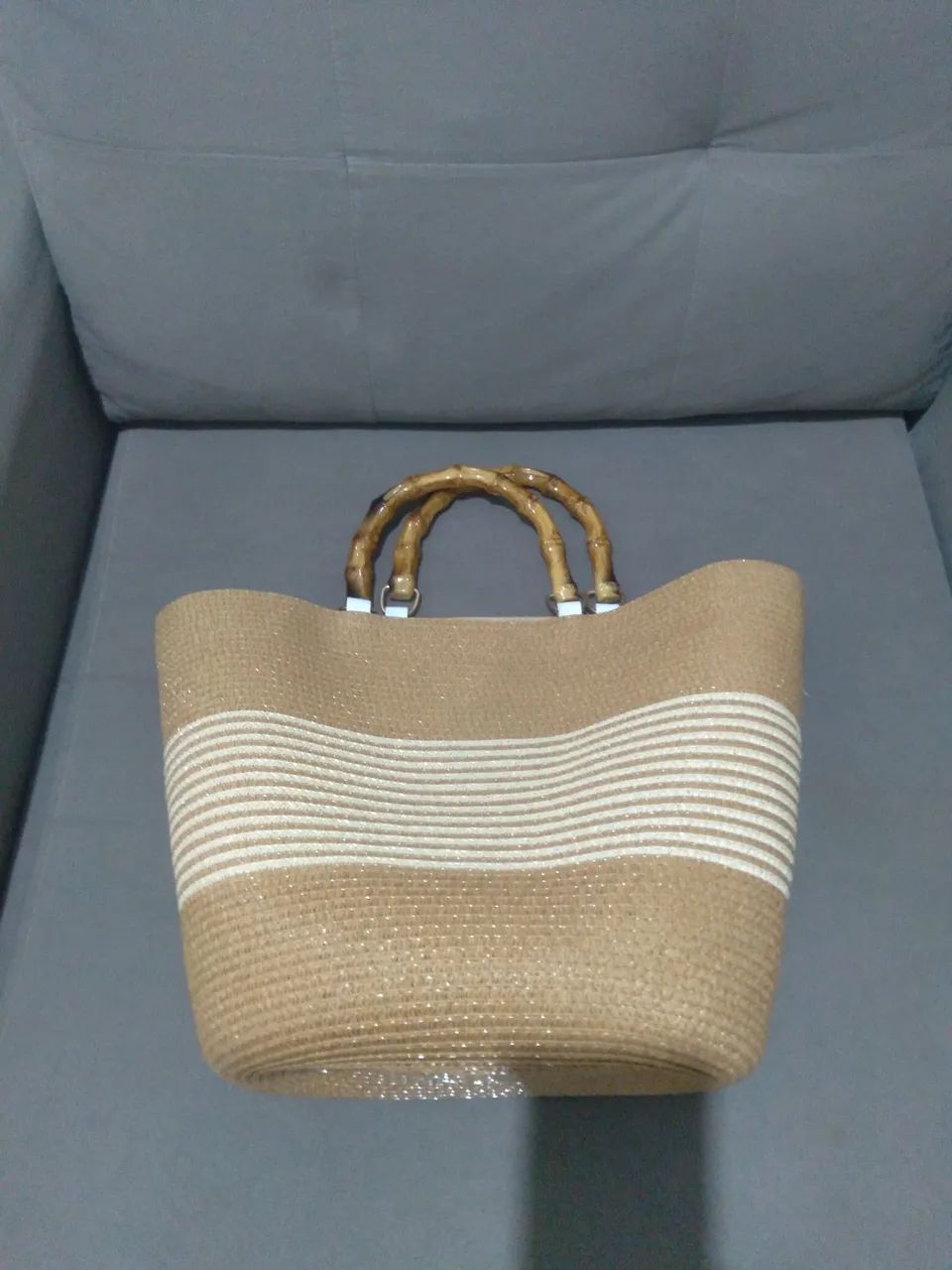 Bolsa moda praia dourada - Foto 2