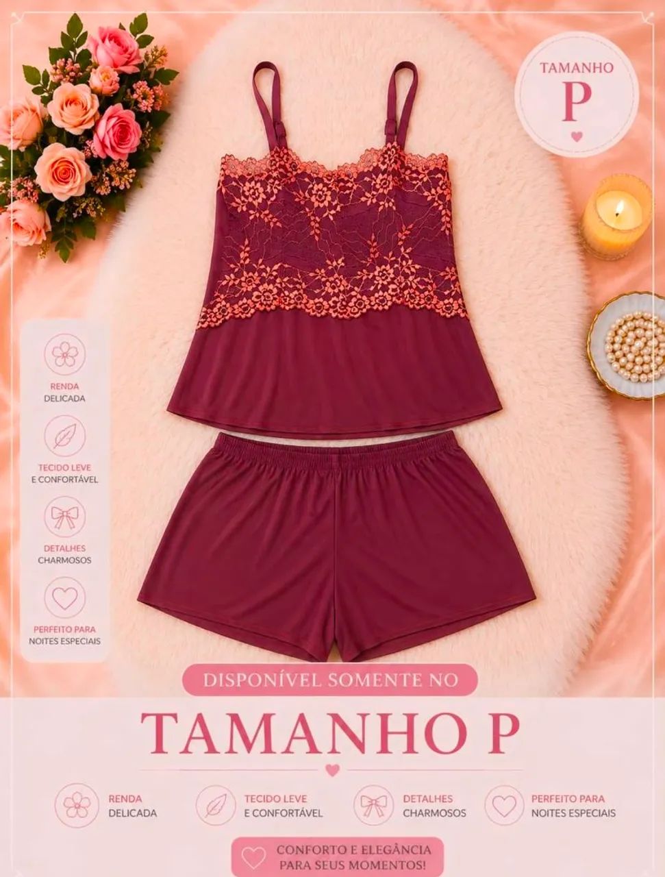 Pijama - babydoll Premium feminino variado - Foto 5