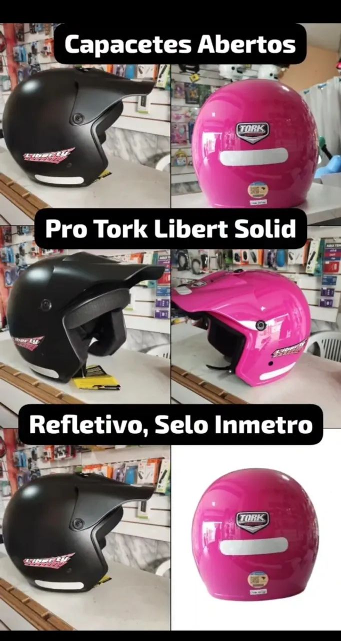 Capacete Aberto Pro Tork Liberty Solid - Foto 2