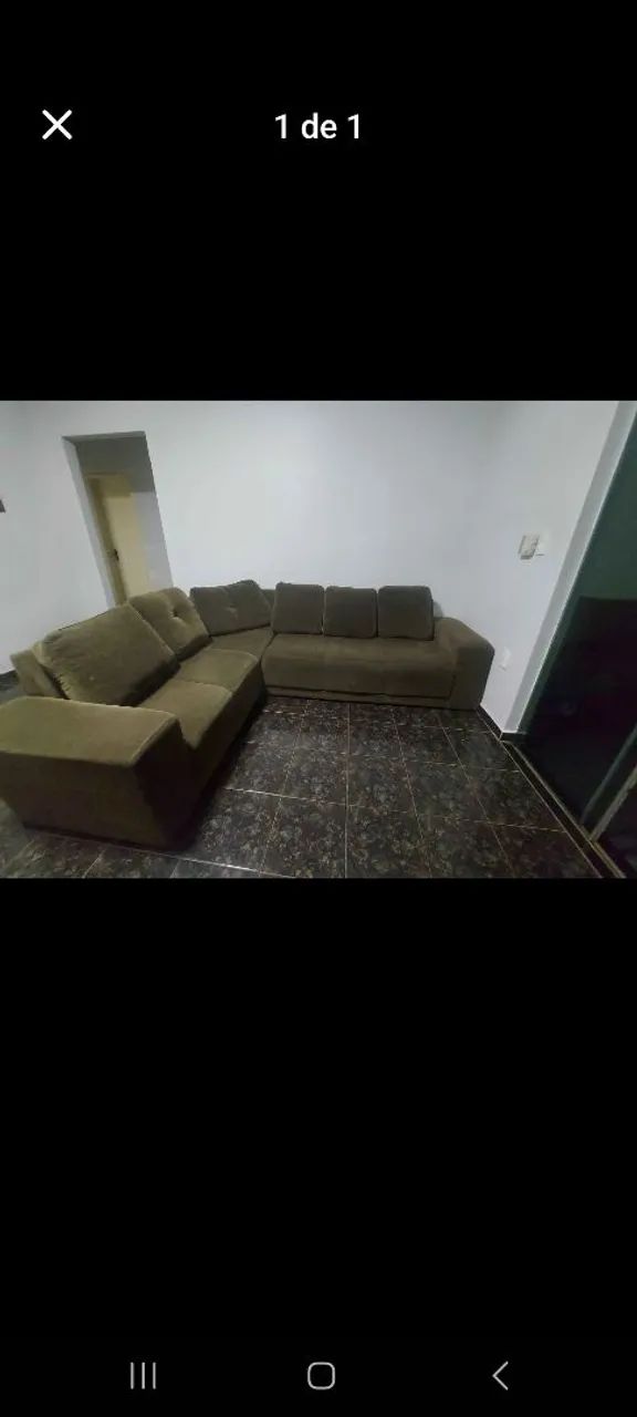 Vende se sofa verde de 6 lugares 