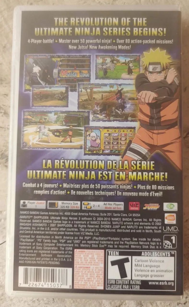 Naruto Ultimate Ninja Heroes 3 = R$: 200 - Foto 4