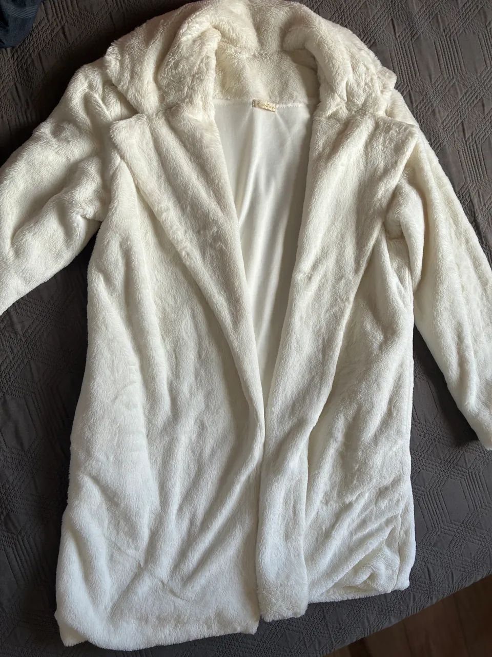 Blazer de pelinhos sobretudo para neve branco - Foto 2