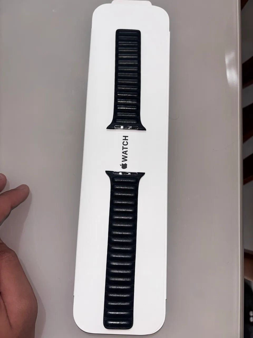 Pulseira Apple Watch 45mm S/M - Leather Link Original - Foto 2