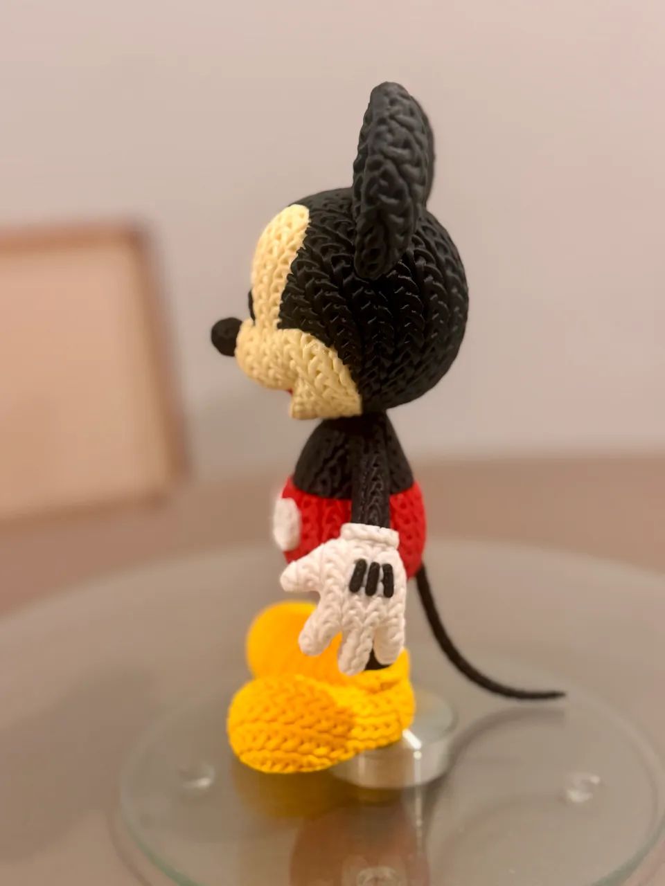 Mickey Mouse Estilo Crochê Impressão 3D Colecionável Decorativo - Foto 4