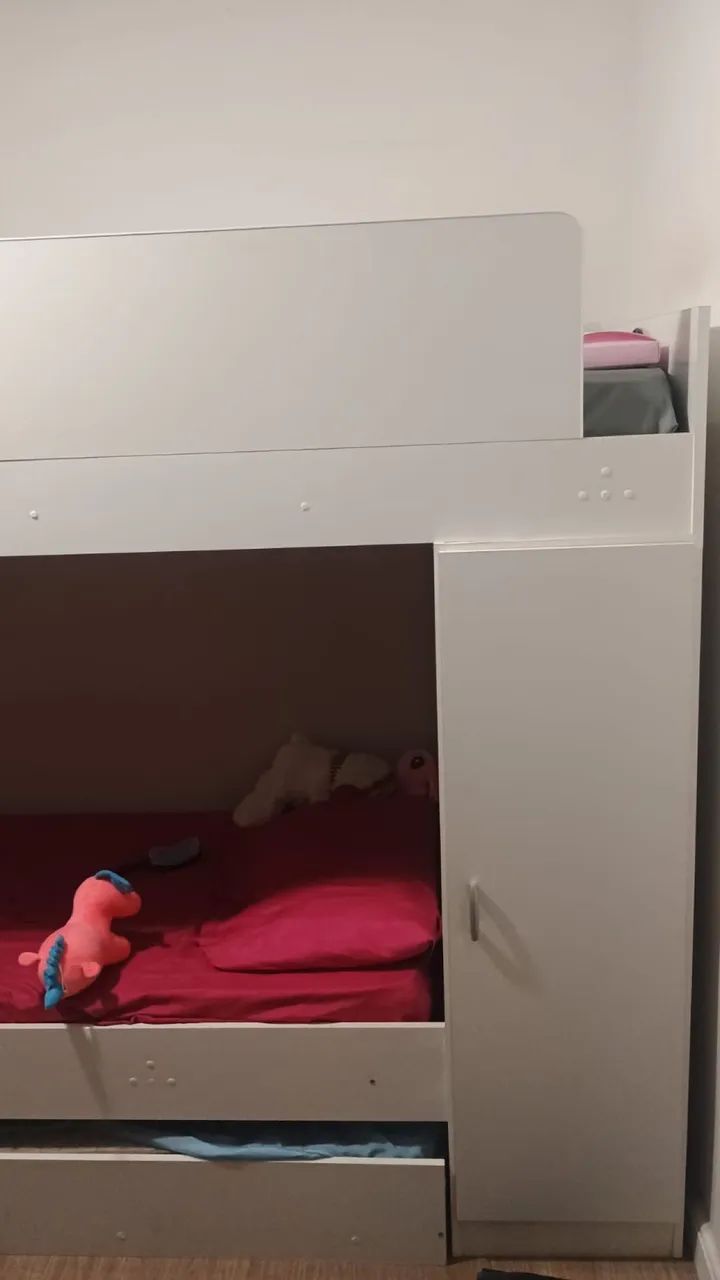 Cama treliche cor branca  com colchão  - Foto 3