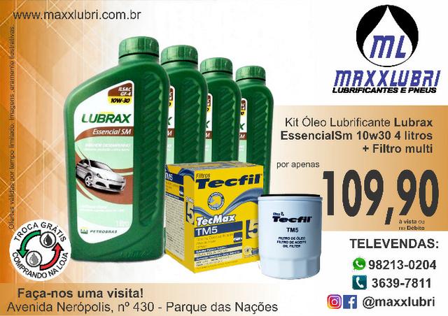 Óleo Lubrax 10w30 + Filtro de Óleo