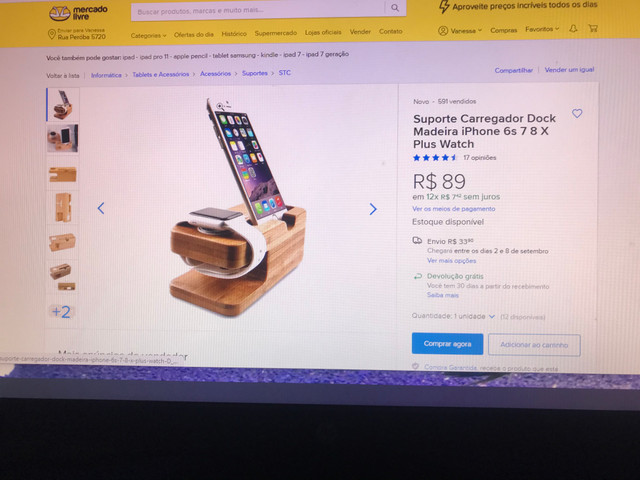 Base para Apple Watch e iPhone