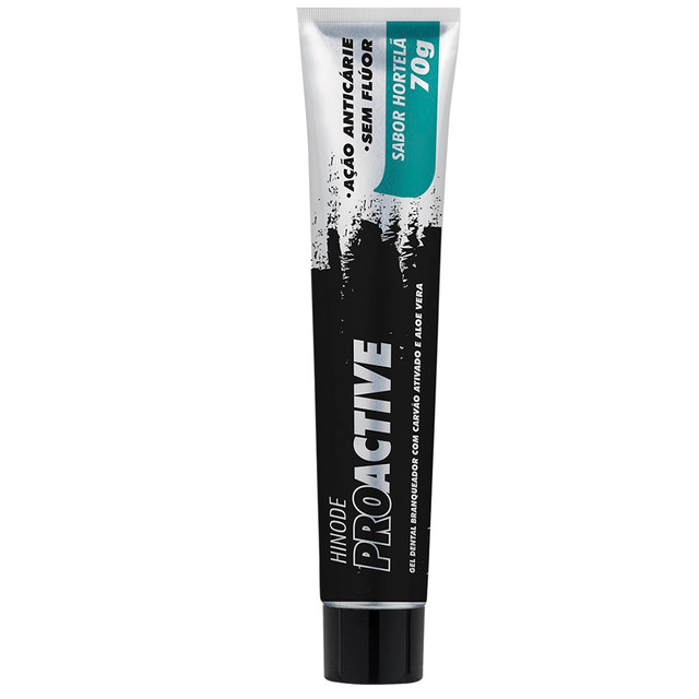 Gel dental carvão ativado + aloe vera proactive 70g