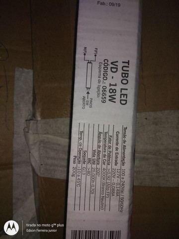 Lâmpada de led tubular branca fria