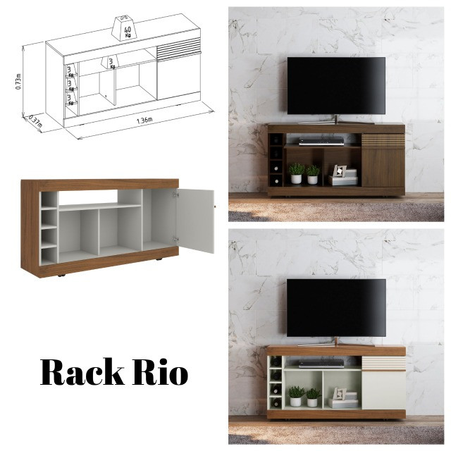 Linda Rack Para Tv Até 60 Polegadas