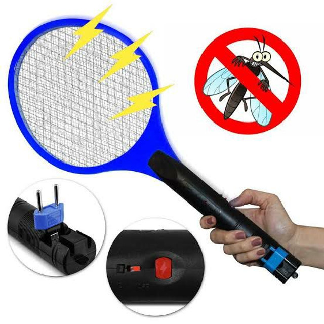 Raquete Para Matar Mosquitos E Moscas Recarregável 110/220 - Foto 5