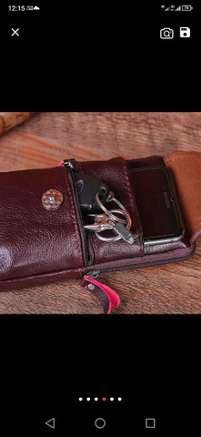 Bolsa de coura porta celular e etc - Foto 4