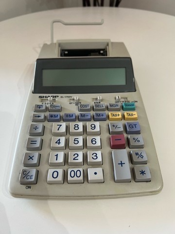 Calculadora de fita / térmica / mesa SHARP EL 1750 - Foto 2