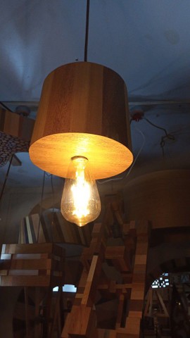 Luminária em madeira  - Foto 3