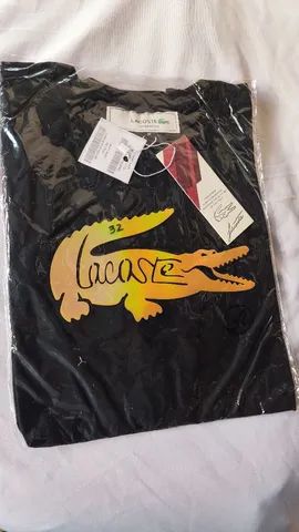 Camisa Lacoste M preta peruana 