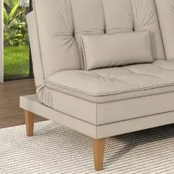 Sofá Cama Pietra 3 Lugares com Encosto Reclinável 190cm Tecido Suede Matrix - Foto 2