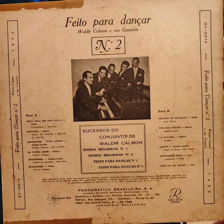 Vinil Feito para dançar, Waldir Calmon n° 2, 1955 - Foto 2