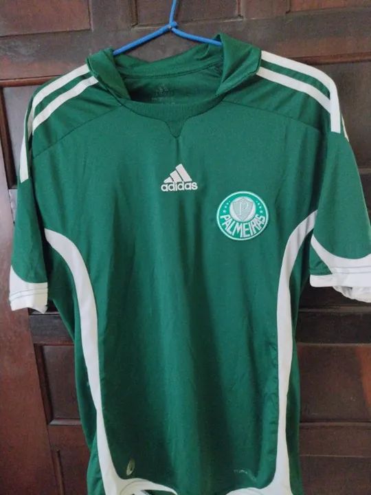 Camisa Palmeiras Verde 2009 Gola sem patrocínio Adidas P