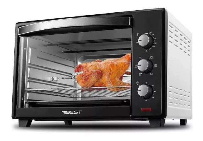 Forno Elétrico 48 Litros C/ Espeto Giratório Preto/branco- Best