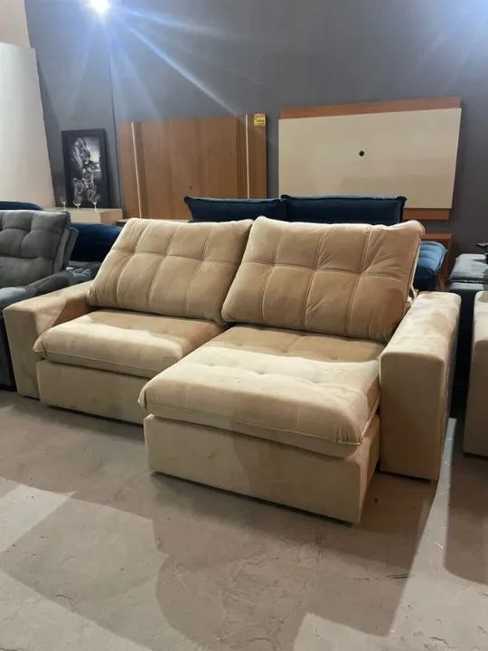 Sofá Retrátil e Reclinável Niterói_2,50m  Molas Ensacadas   Pronta Entrega! - Foto 5