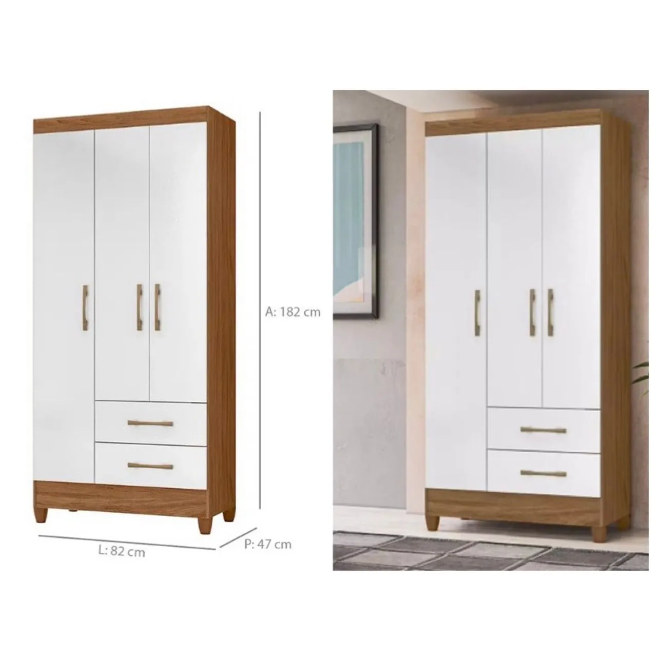 Guarda roupa 3 portas - parcelo e entrego 