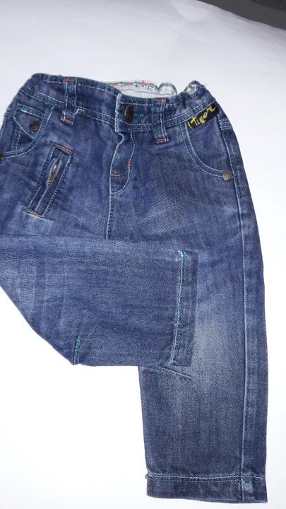 Calça Jeans Infantil Bebês Marca Tigor tam 9 a 12 meses seminova ótima