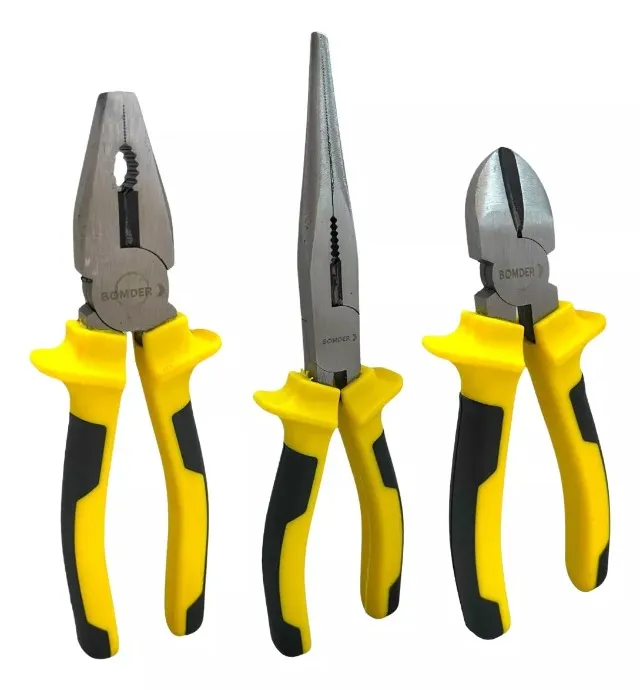 Kit Jogo De Alicate Profissional Universal Corte Bico 3pçs - Loja Natan Abreu