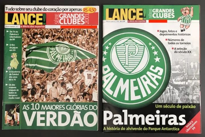 Lance Grandes Clubes Palmeiras 1999 2001 Raras