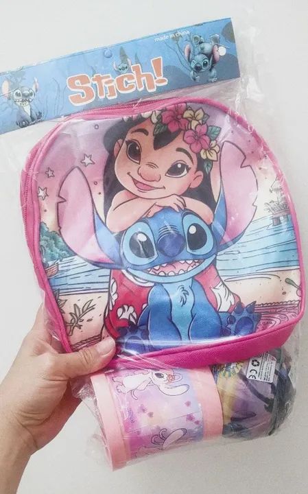 kit mochila de costas + caneca + bola surpresa