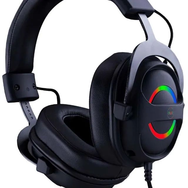 Fone De Ouvido Headset Gamer RGB Antares Scorpion Dazz Cor Preto - Foto 2