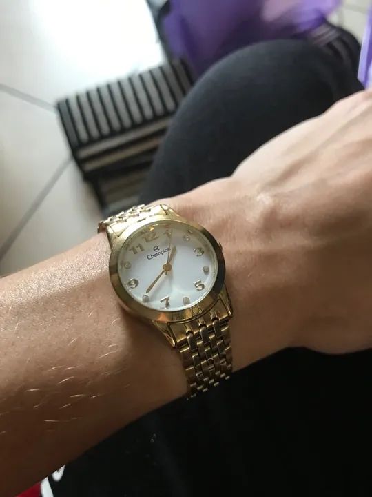 Relogio de pulso, dourado - Foto 6